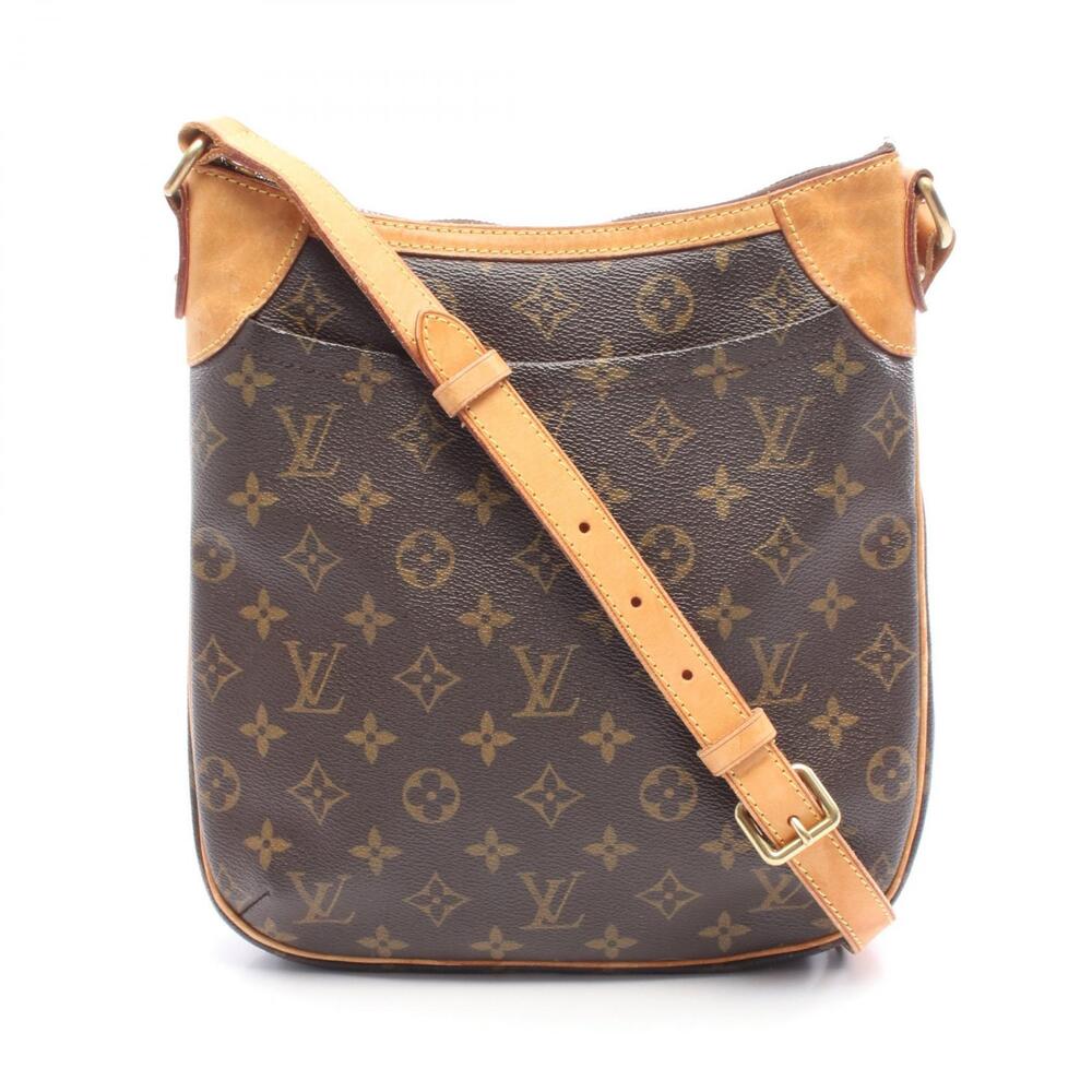 Louis Vuitton Odeon Shoulder Bag Canvas Leather Monogram Brown
